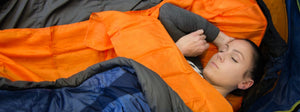 orange sleeping bag liner