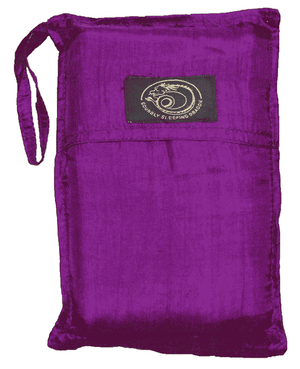 dark pink silk sleeping bag