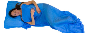 Baby blue Soundly Sleeping Dragon silk sleeping bag liner