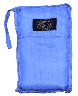 light blue silk sleeping bag