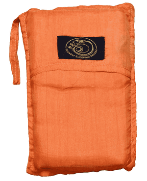 orange silk sleeping bag